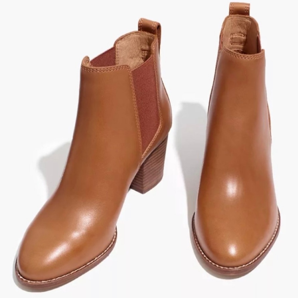 Madewell Leather Regan Boot in English Saddle